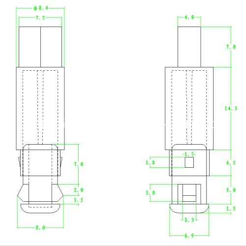 A-31-2 রেড LED ইন্ডিকেটর লাইট 6mm 220 ভোল্ট পাইলট লাইট 1