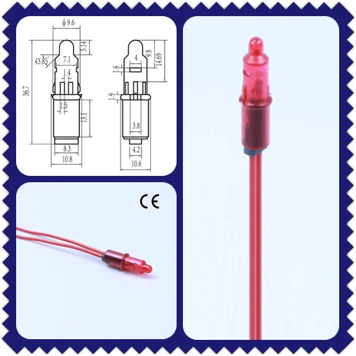 A-18 রেড পাইলট ল্যাম্প 10 মিমি পাইলট লাইট ইন্ডিকেটর 220v REACH অনুমোদন 0