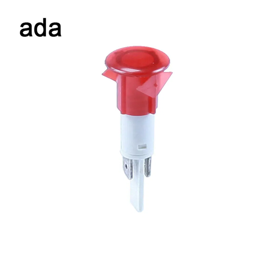 RoHS 12 ভোল্ট LED সতর্কতা লাইট 0.5W A-14-3 লাল পাইলট লাইট 0